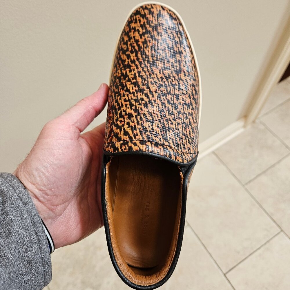 Rag & Bone Women's 'Kent' Tweed Print Leather Slip-Ons, Sz 9 (EU 39) - Picture 11 of 16